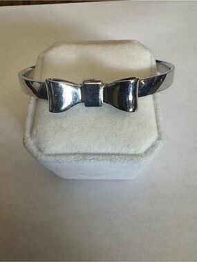 Silver Bow Cuff Bracelet